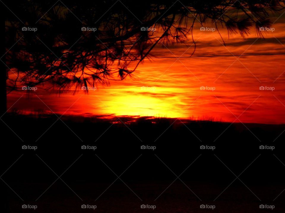 Beautiful sky at sunset tonight. 