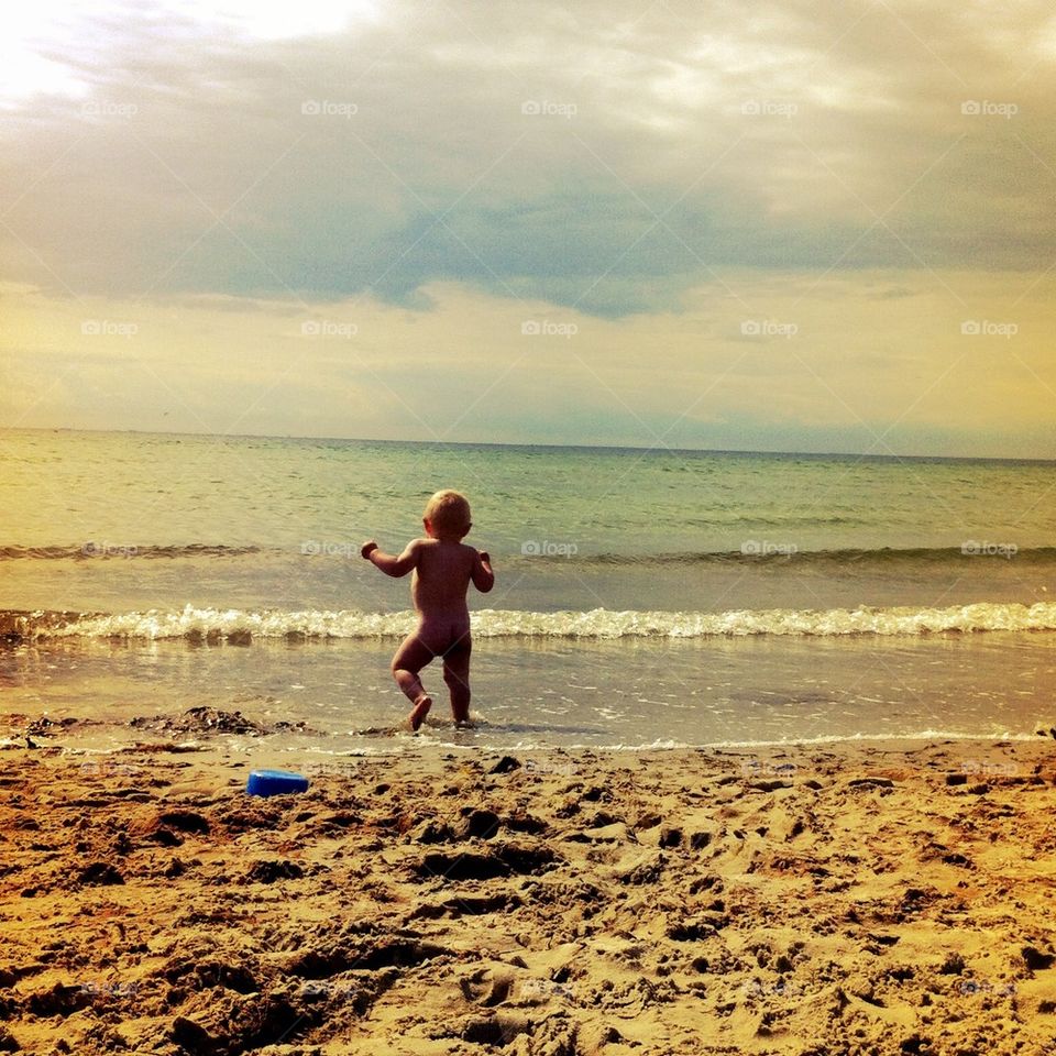 Baby on beach