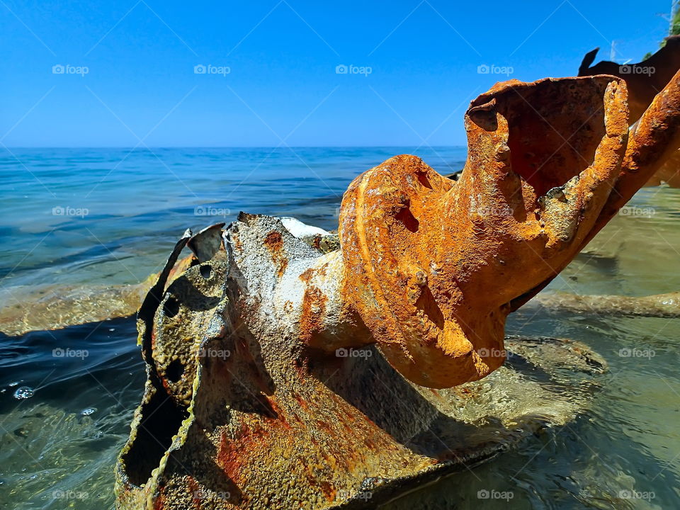remains of the sunken ship