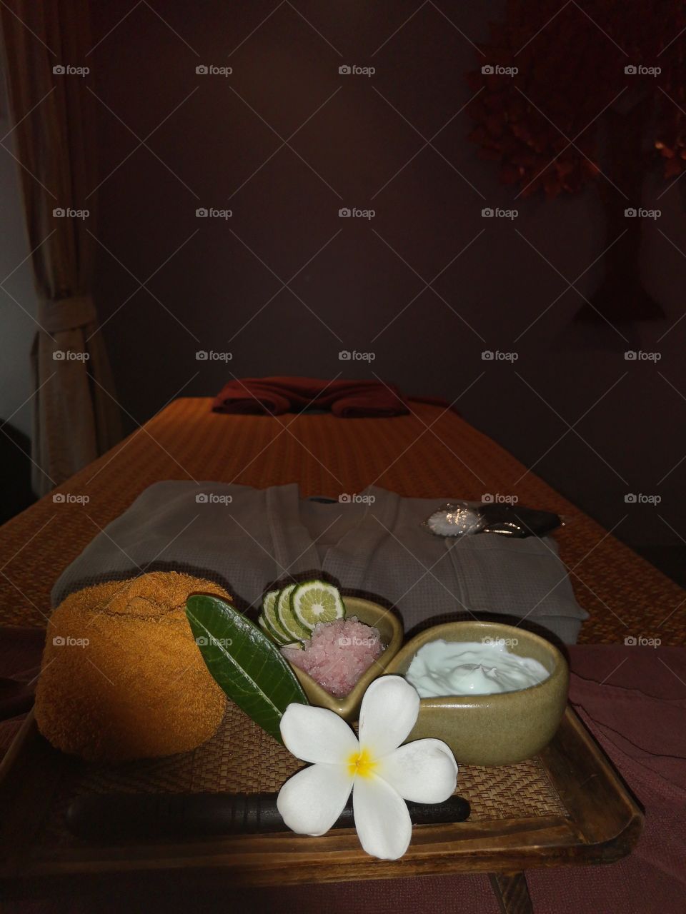 Relaxing time​ with​ spa massage​ treatment​