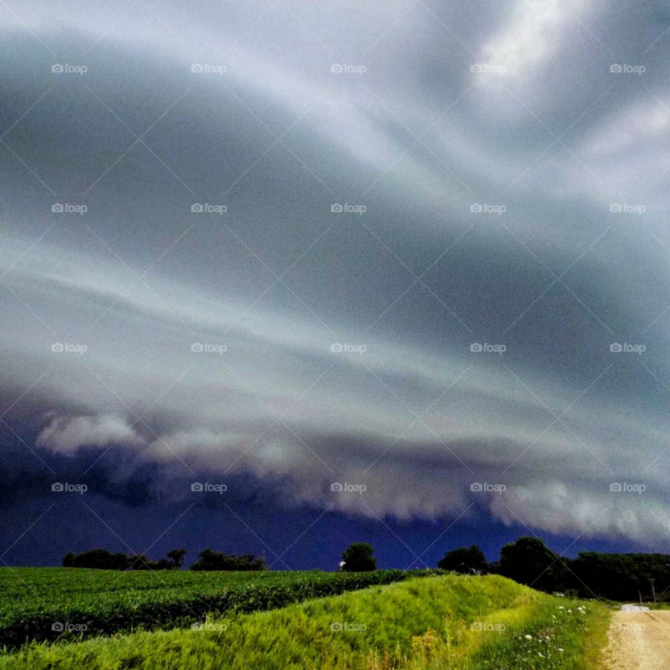 Shelf Cloud x2. Also during storm chase