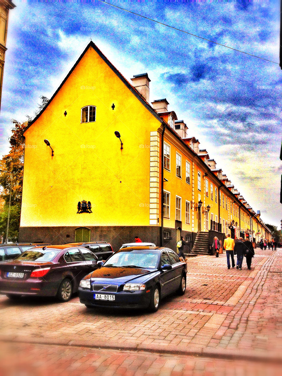 street city yellow car by penguincody