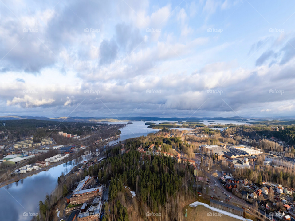 Beautiful view from above in Switzerland