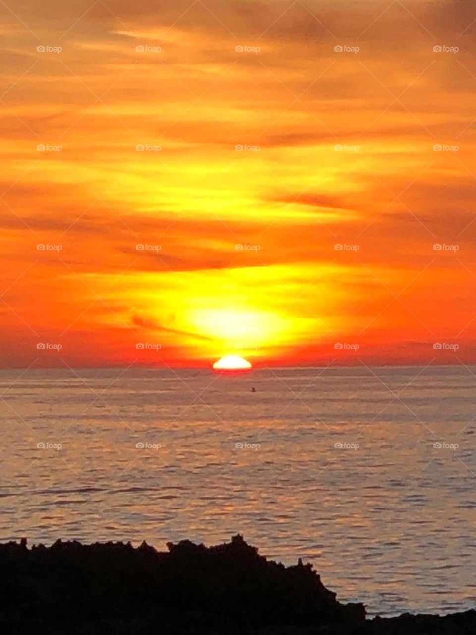 beautiful and wonderful and golden sunset