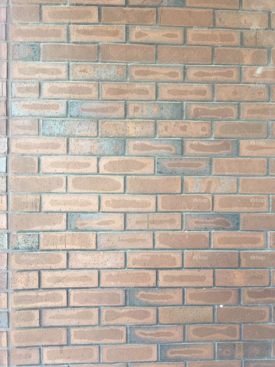 Squared brick wall