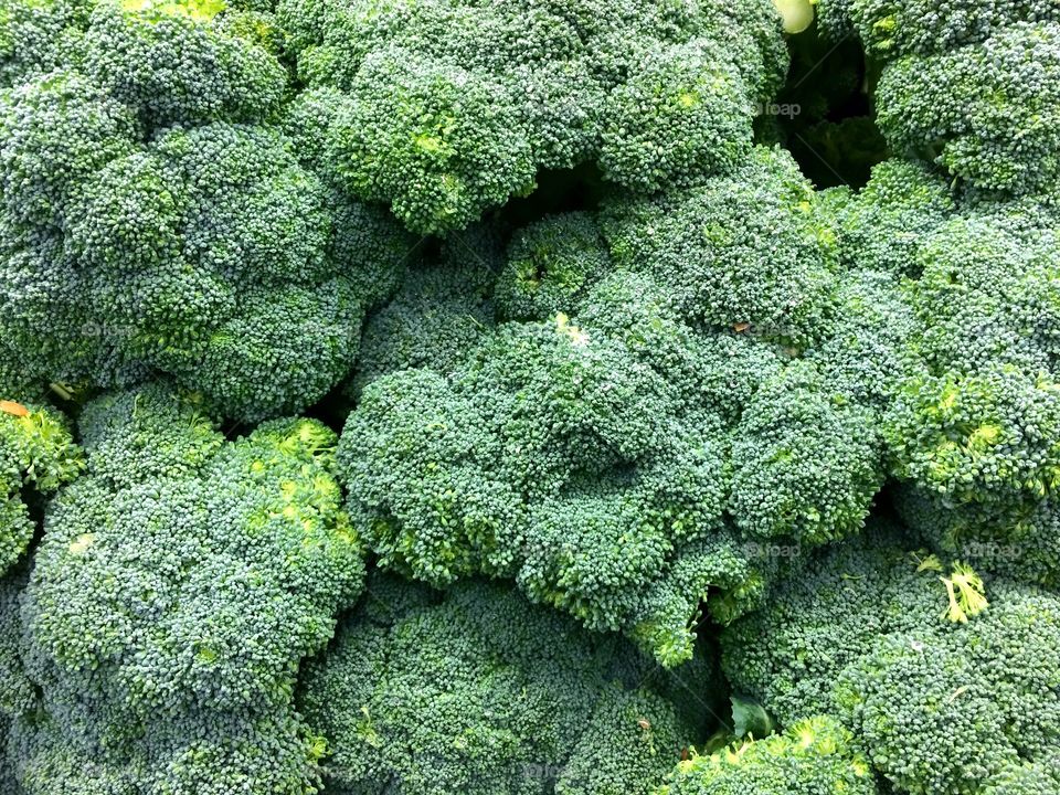 High angle view of broccoli