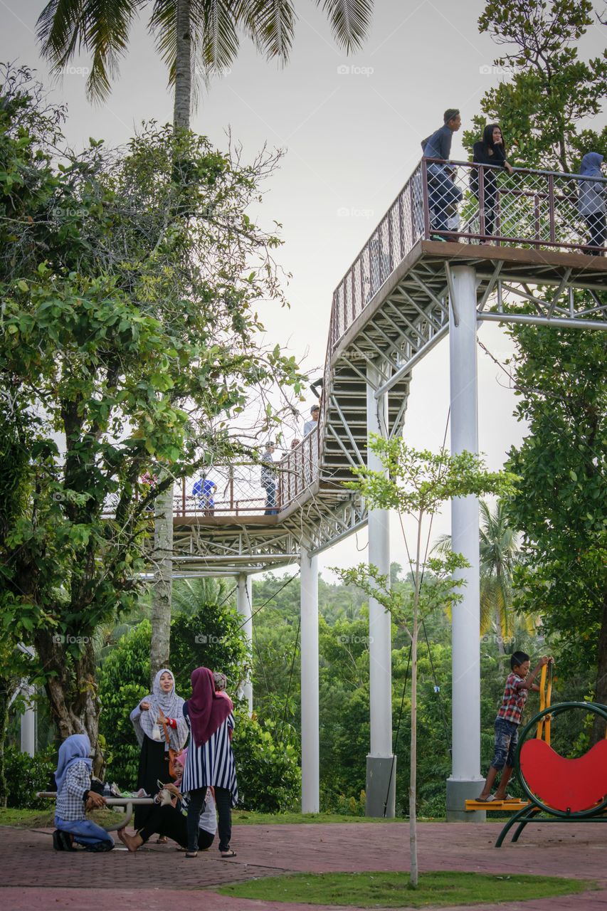 Streetart my city landmark at evening