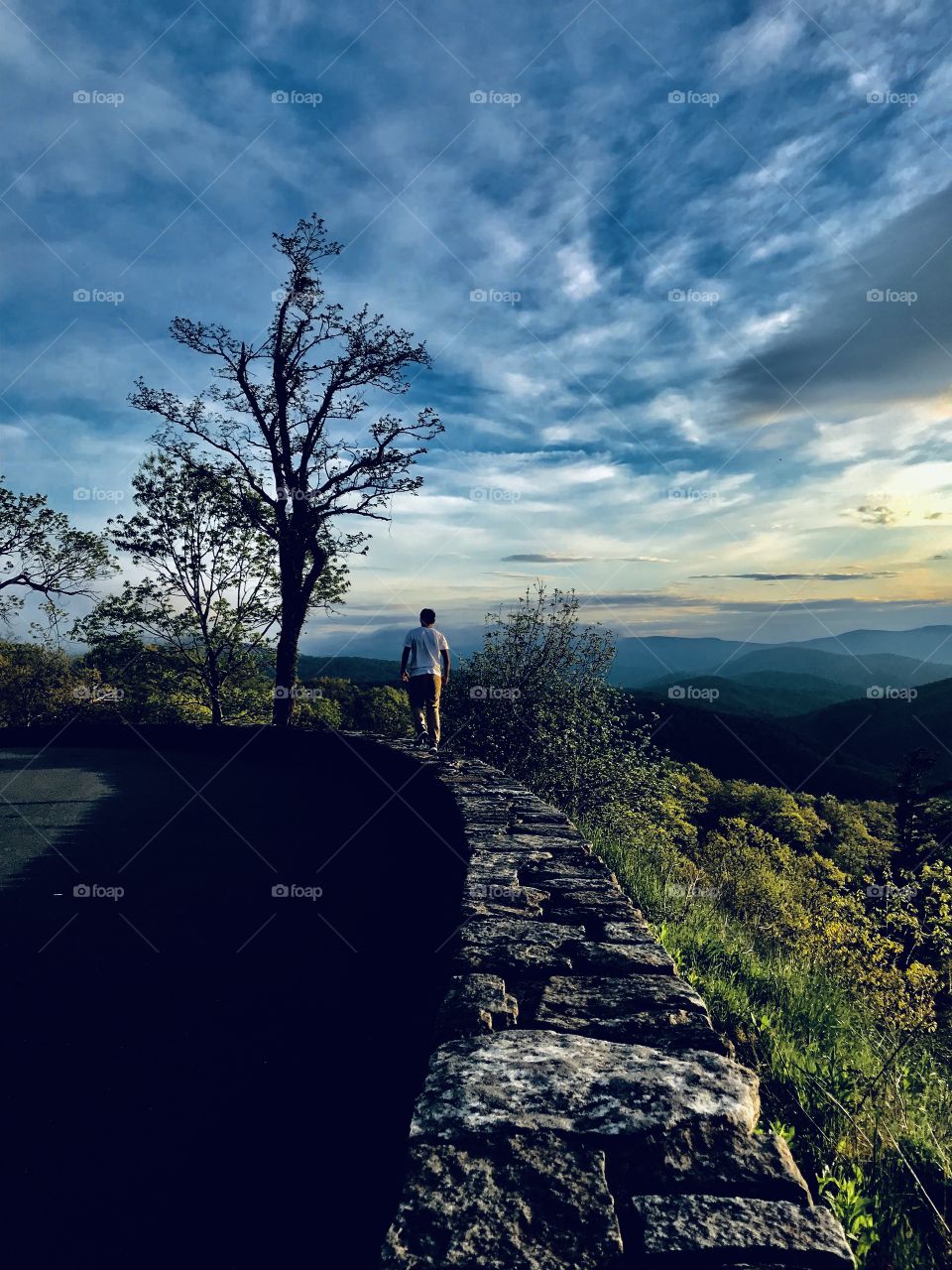 Sunrise view at skyline drive 