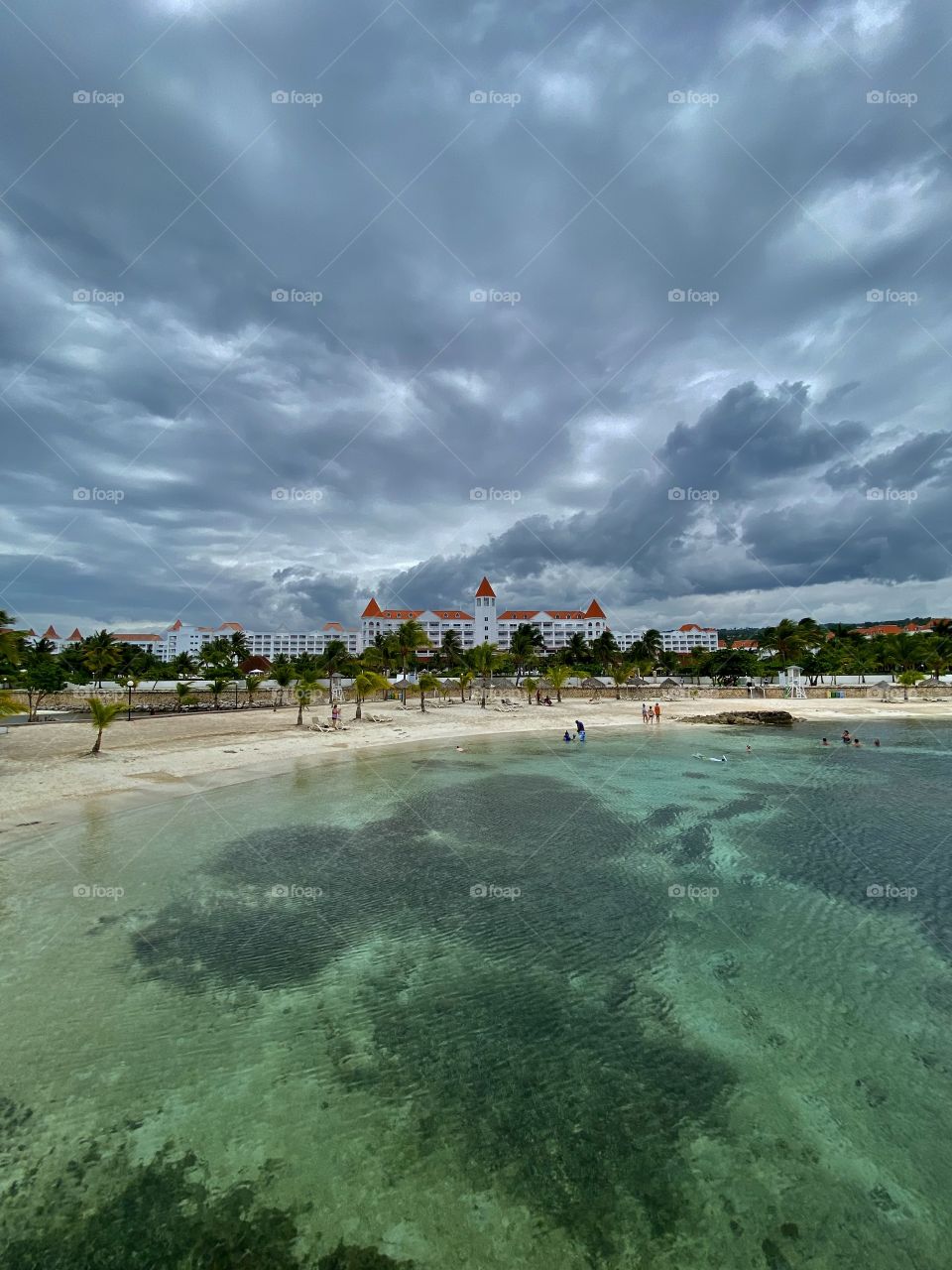 Beautiful beach in the Bahia Principe Grand Jamaica hotel area 
