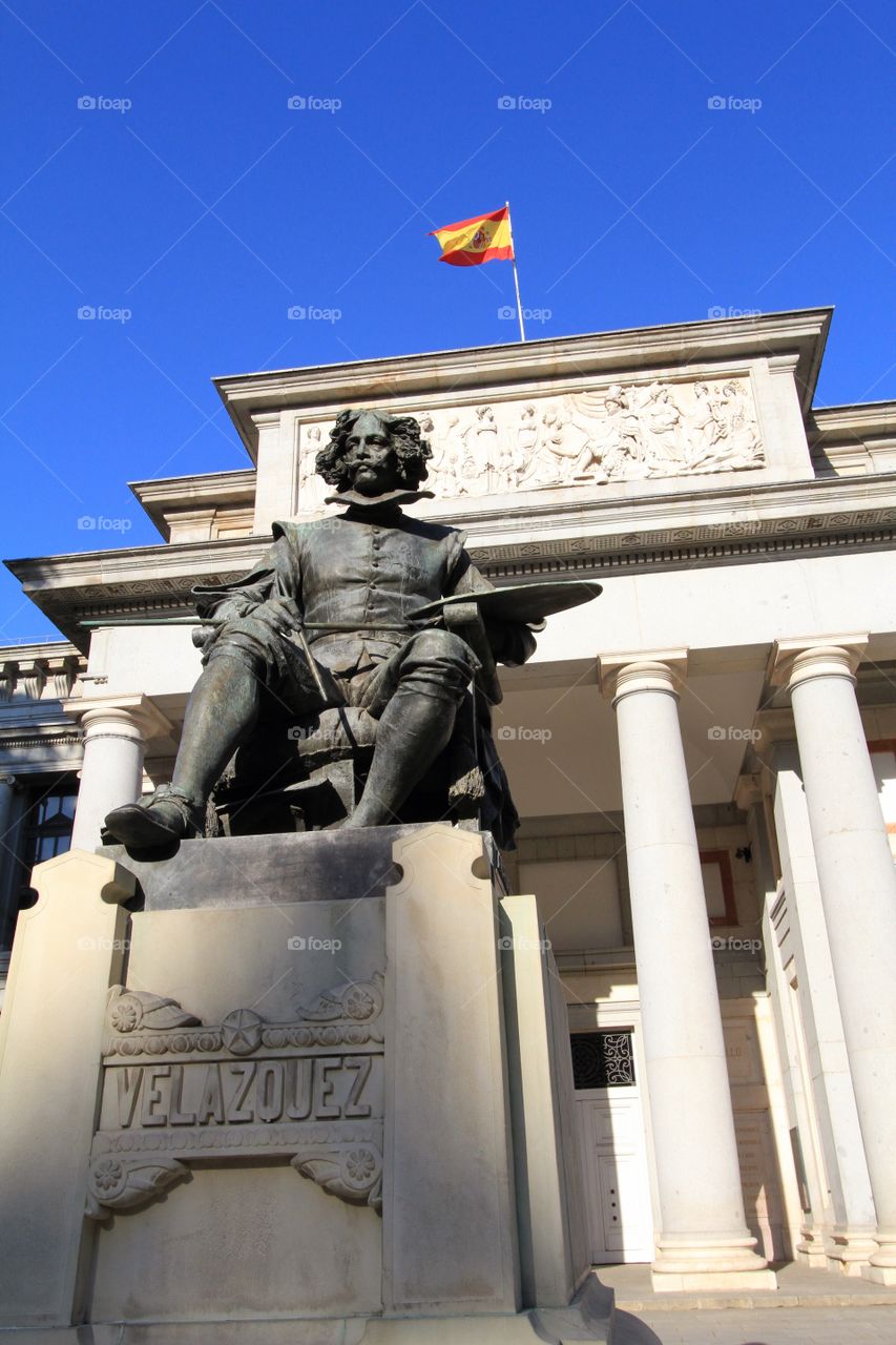 Statue of artist Madrid Spain 