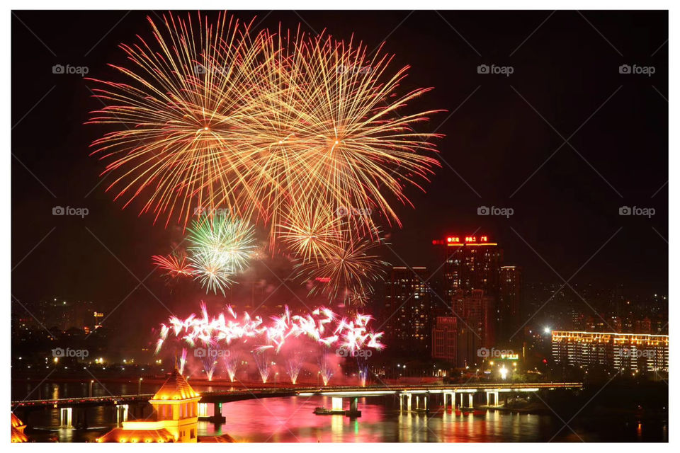 fire work in China