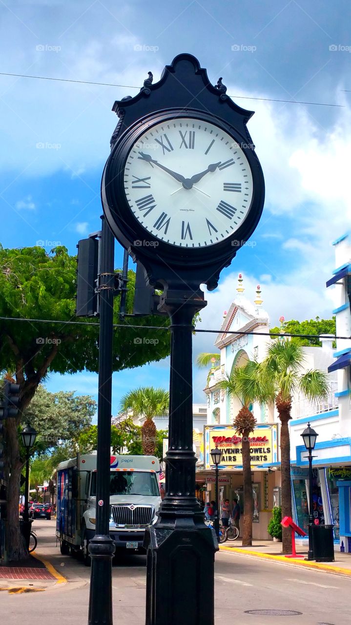 Clock with Pepsi truck in the background.. reminded me of an old commercial.. Key West