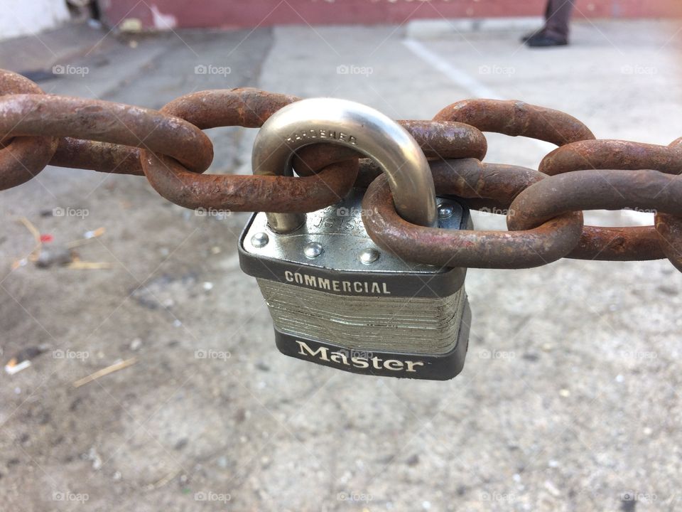 Lock and chain