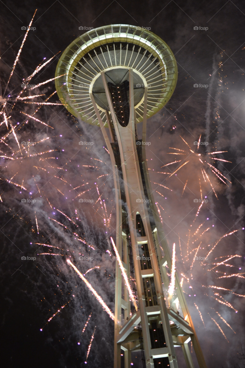 seattle fireworks new years eve midnight by srfrsnbrdr69