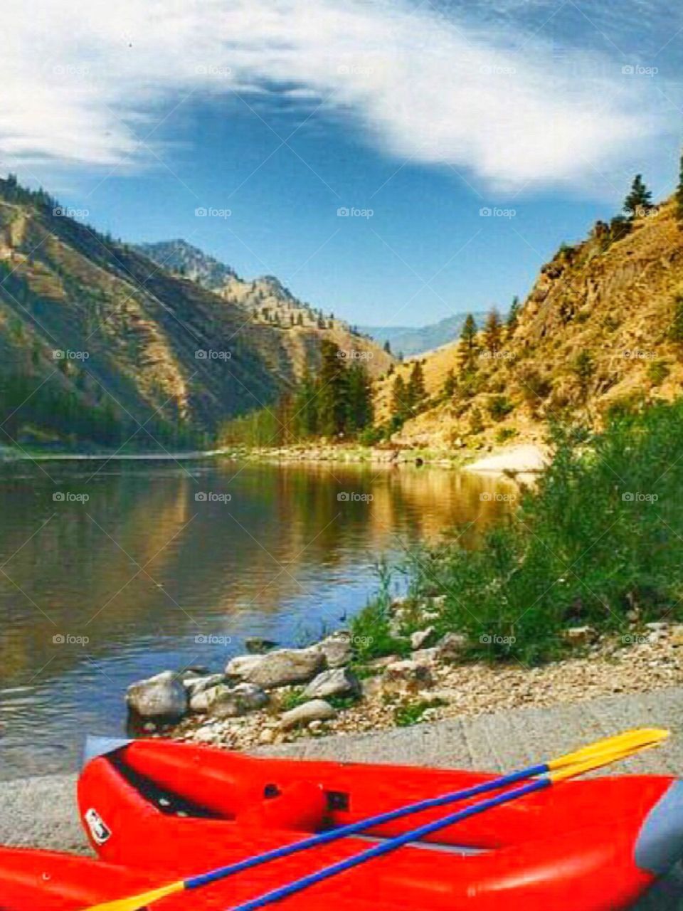 Kayaking on the Salmon River, Idaho