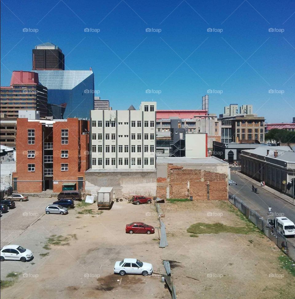 An image of some the buildings in the Johannesburg CBD , South Africa