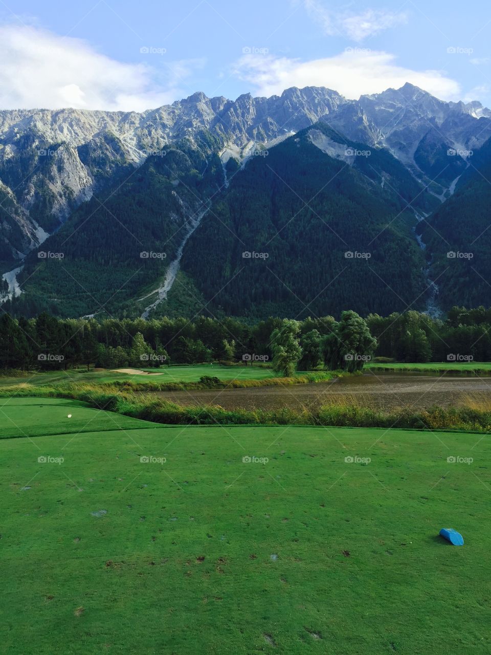 Big Sky Golf Course, Pemberton, BC with Mt Currie in background.