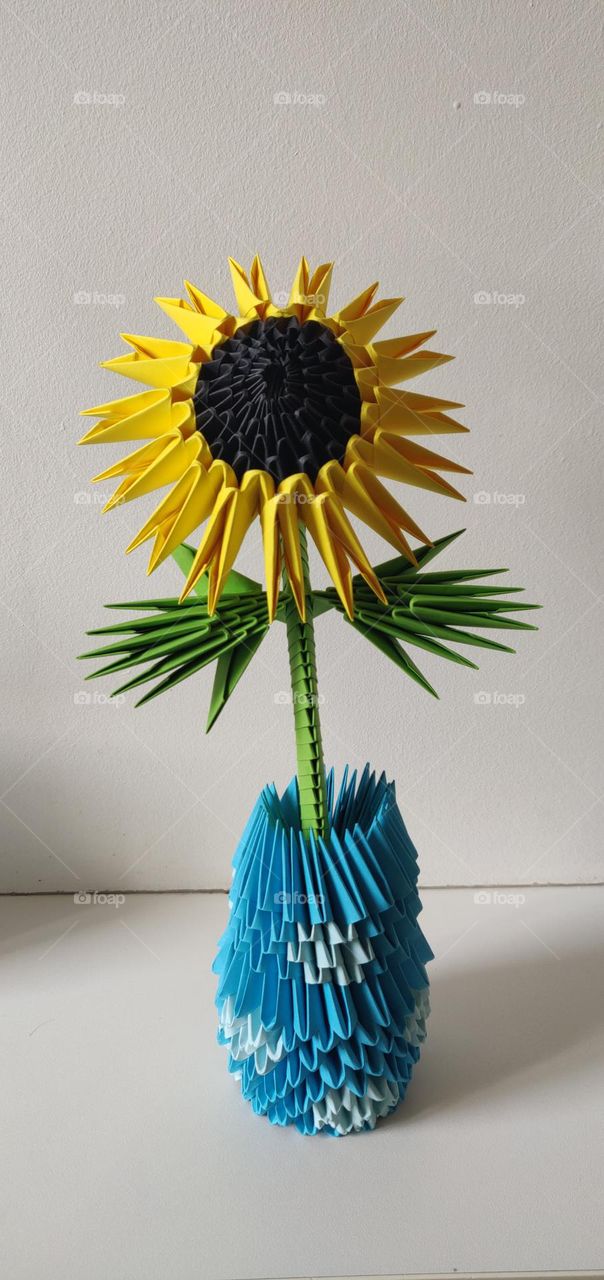 Origami sunflower