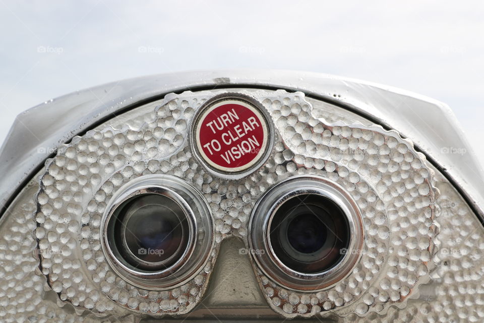 Round, tourist binoculars 