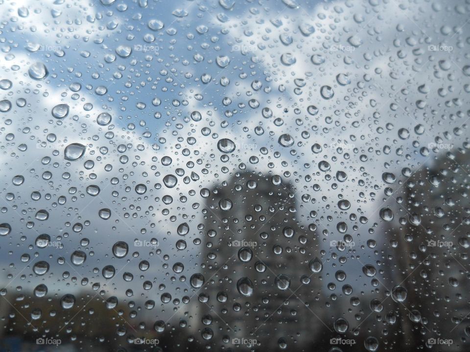 raindrops on glass