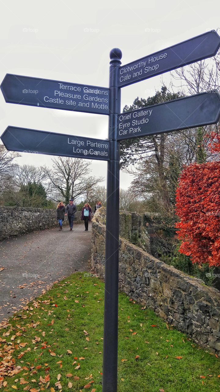 A signpost in Antrim,Northern Ireland