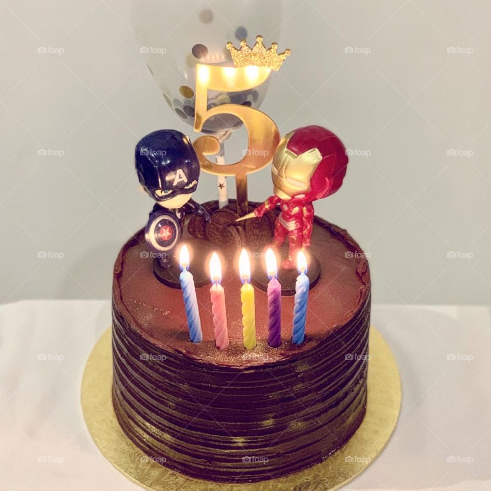 Belgian chocolate ganache D24 durian birthday cake for 5 year old boy celebration 