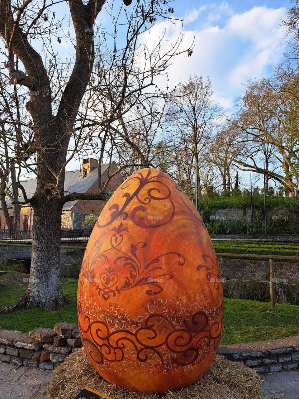 Easter party, giant eggs