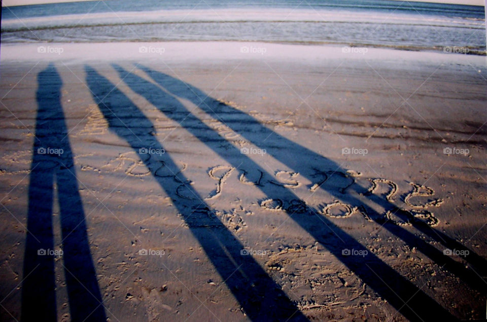 shadow of people on the beach . St Augustine 