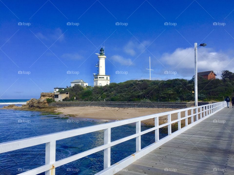 The Point Lonsdale Lighthouse taken from the Jetty