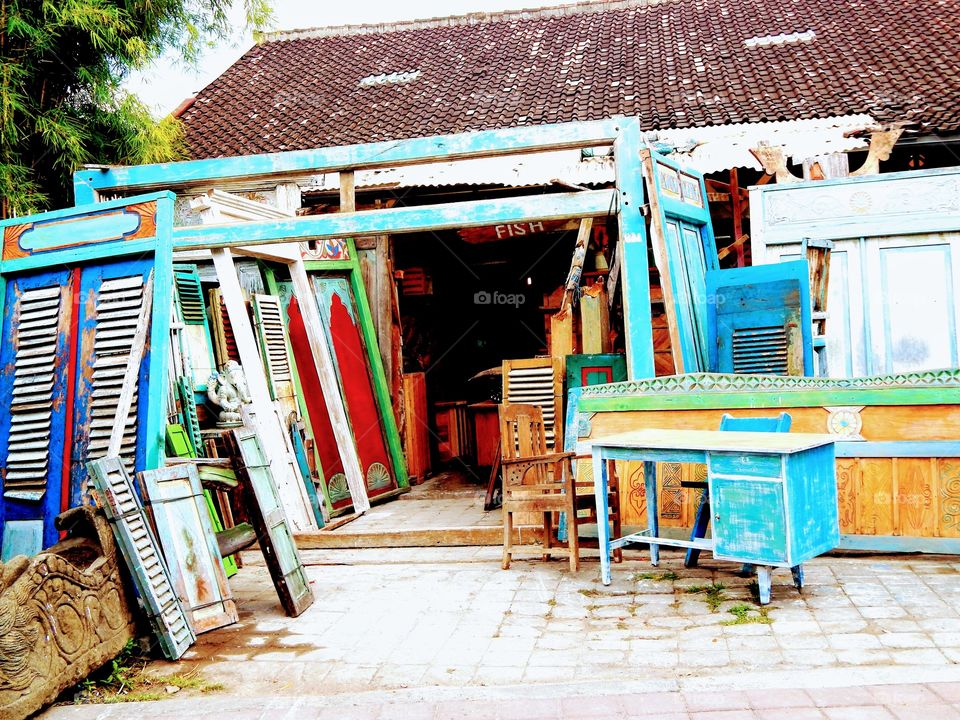 They sell a lot of unique and colorful windows.