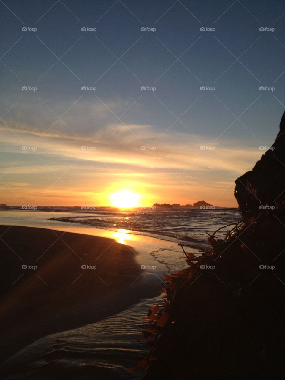 Sunset at hidden beach