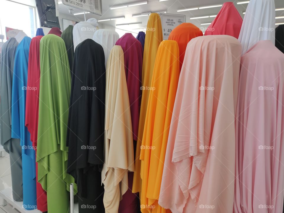 Fabrics of all colors for manual work