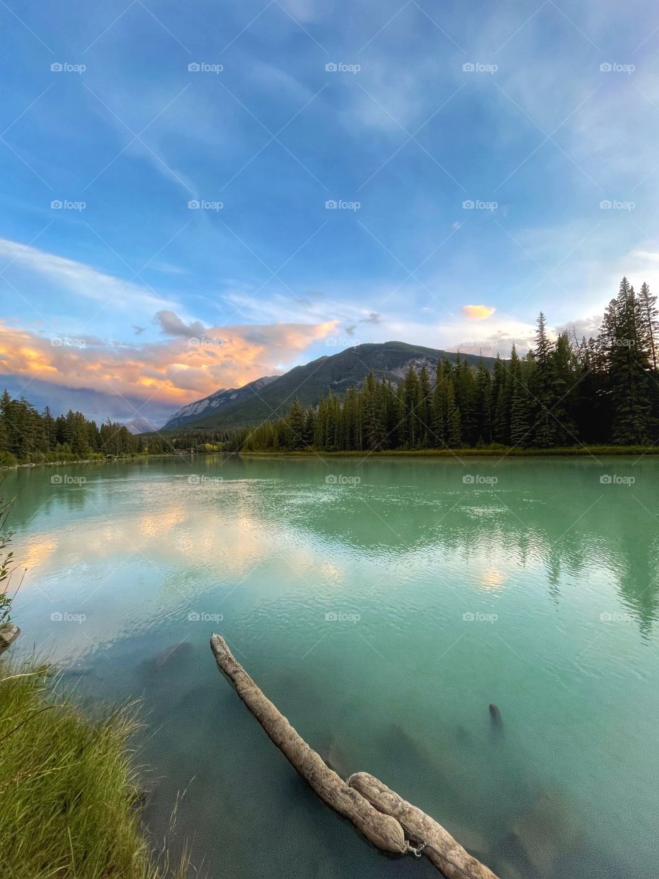 Bow River just before sunset