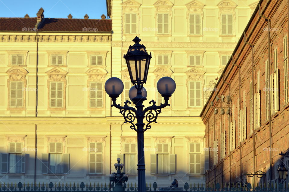 Torino city, lamppost