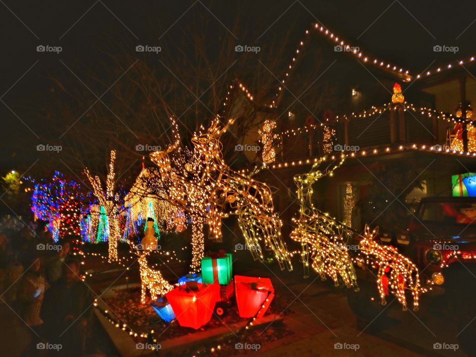 Neighborhood Christmas Light Display