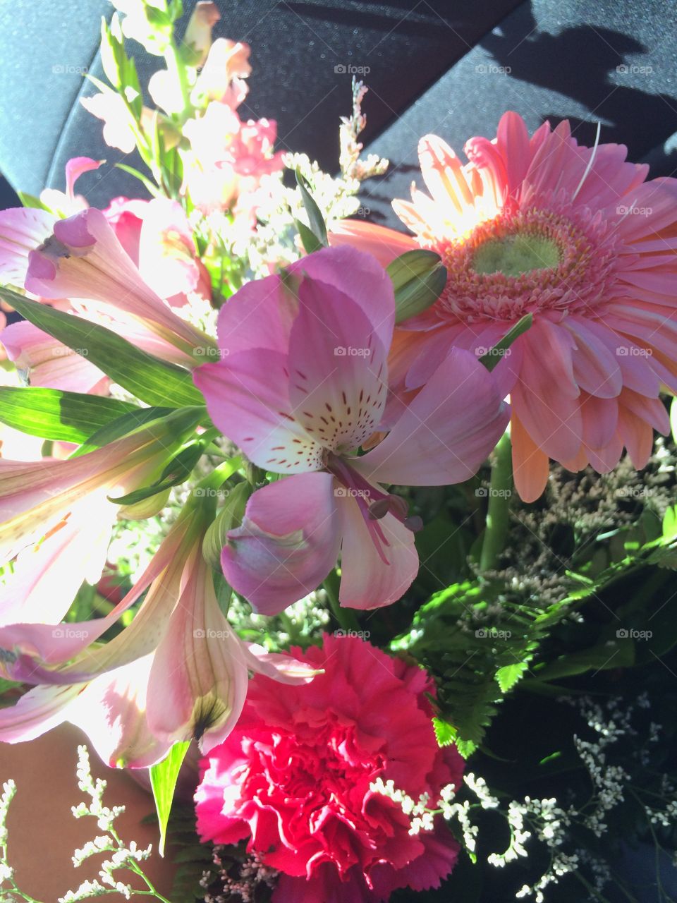 Bright light  pink flower bouquet 