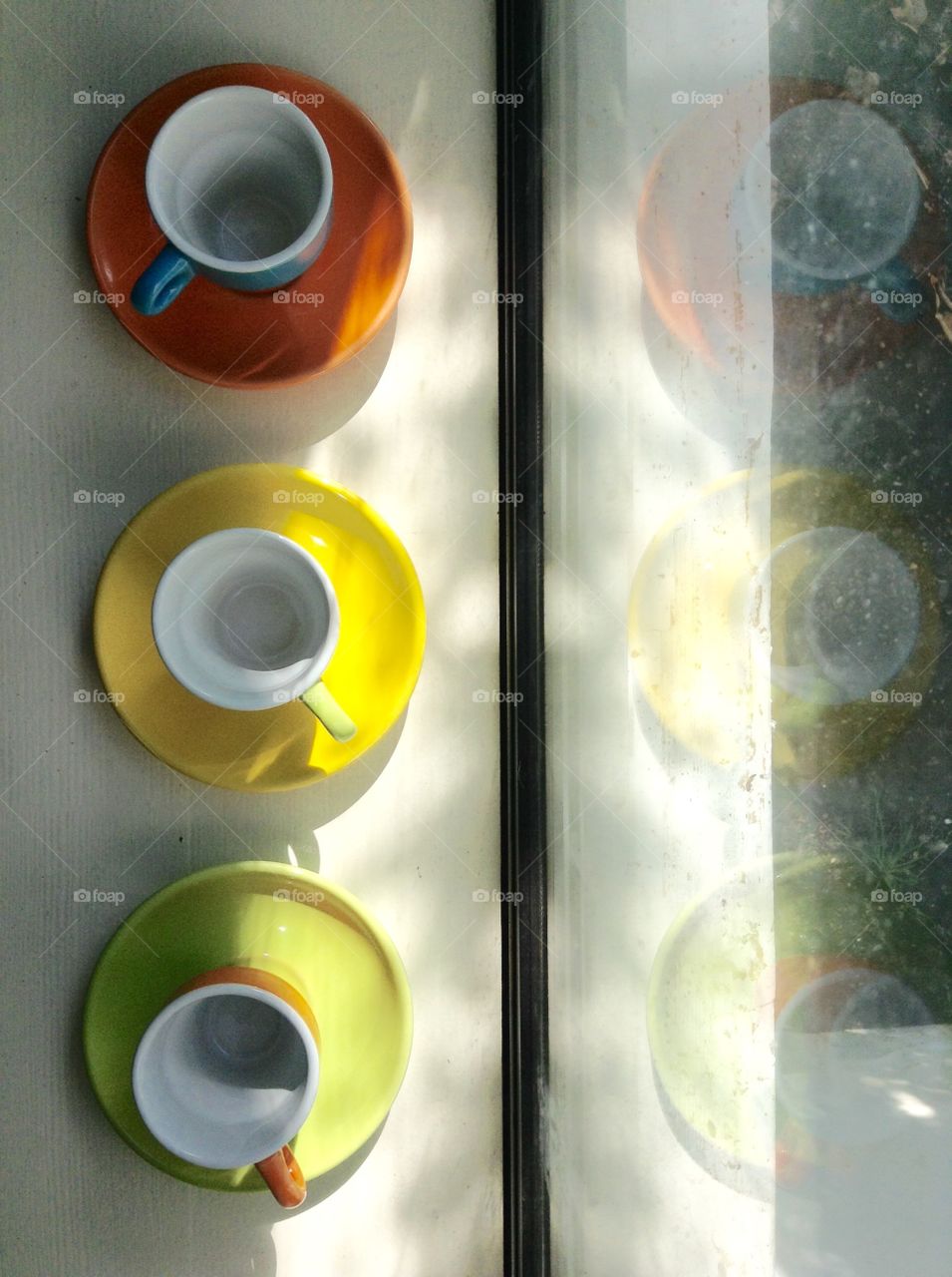 Tea Cups. Colorful little tea cups