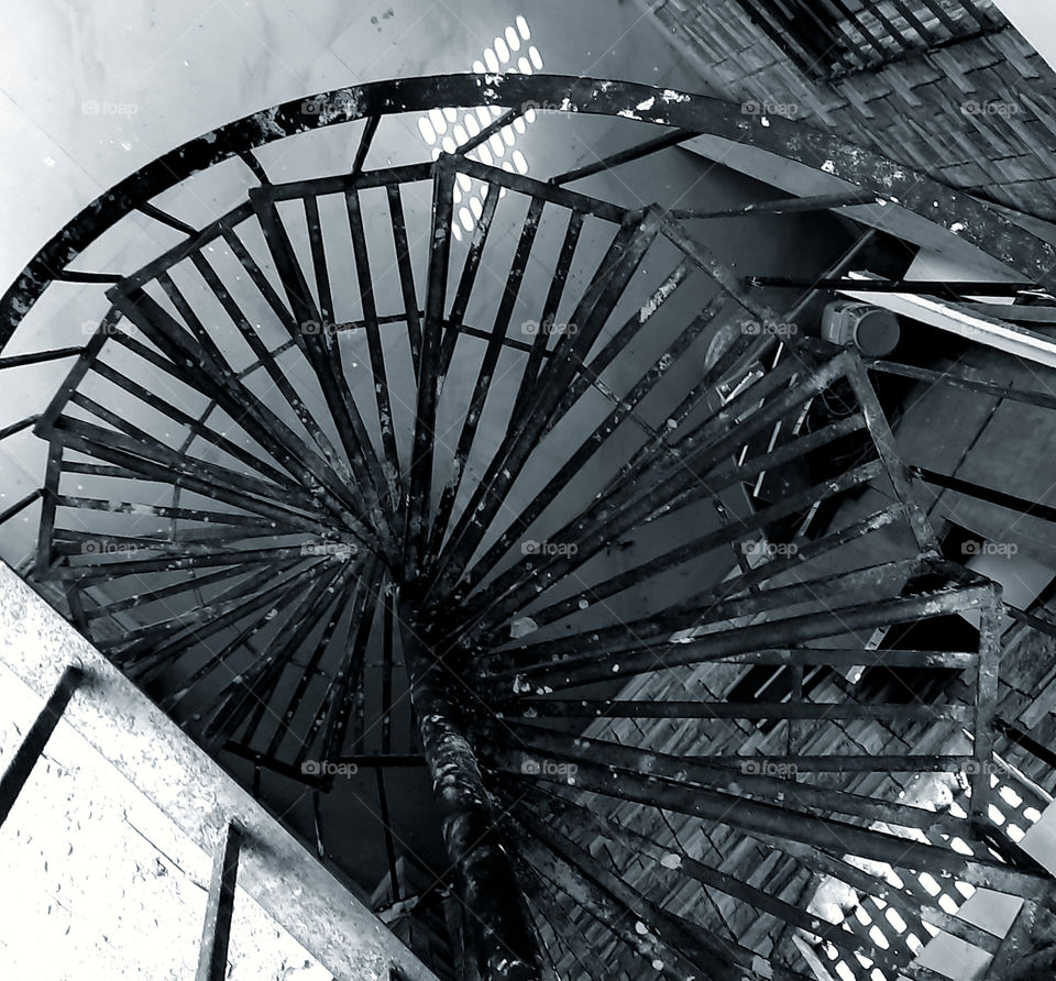Old Spiral staircases.
