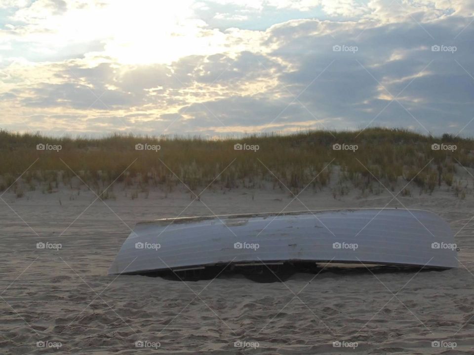 Boat on the beach. 