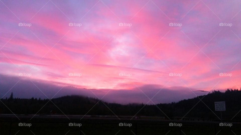 pink sky sunset