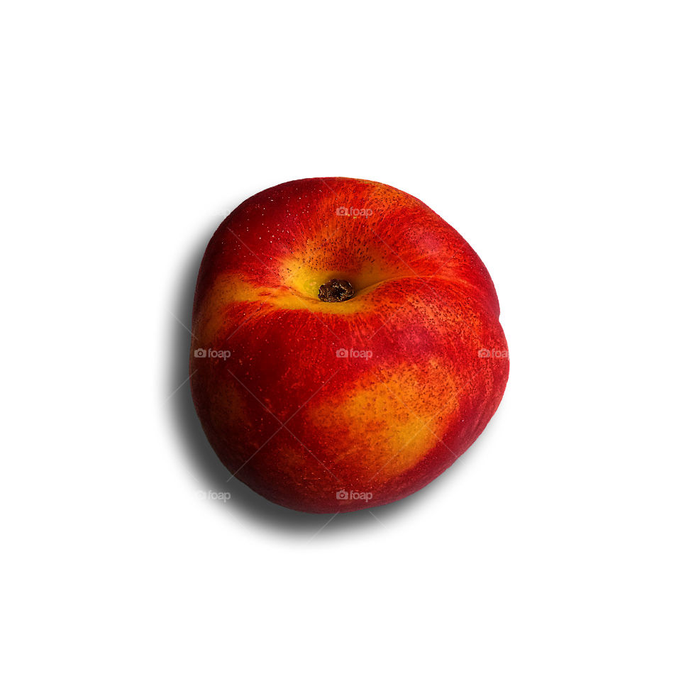 Nectarine on White background