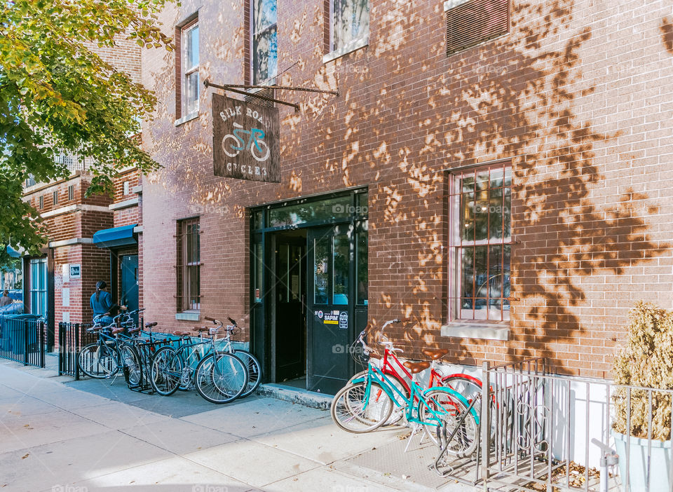 Exterior photography of Silk Road Cycle located in Brooklyn.