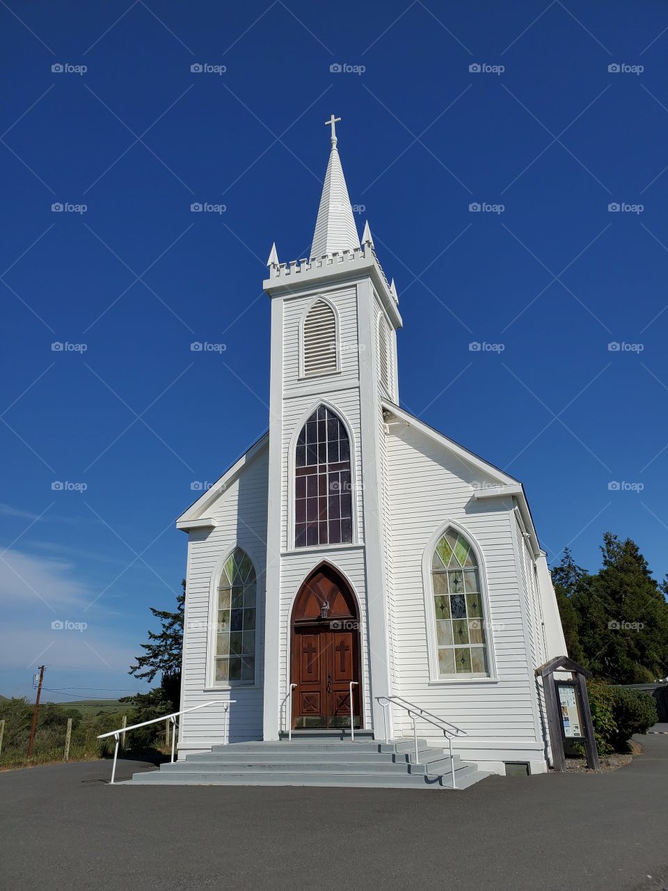 Beautiful Saint Teresa of Avila Church in Bodega, California. Site in the Alfred Hitchcock movie, The Birds.