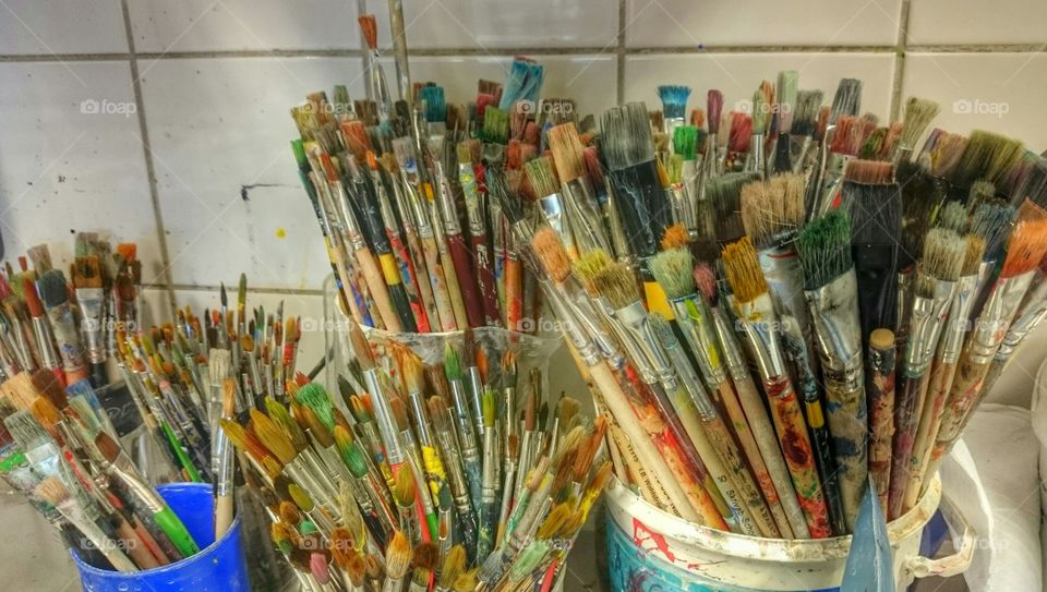 colorful paintbrushes