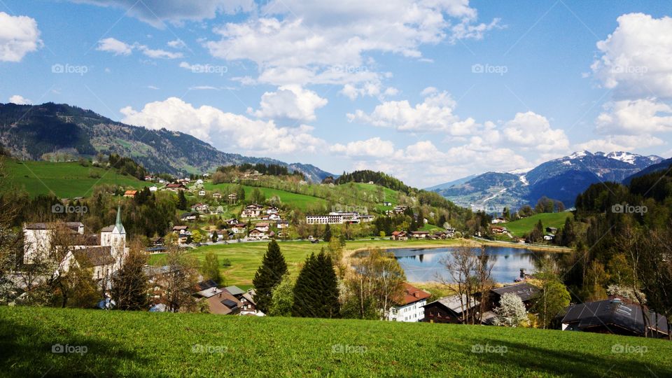 mountain village landscape