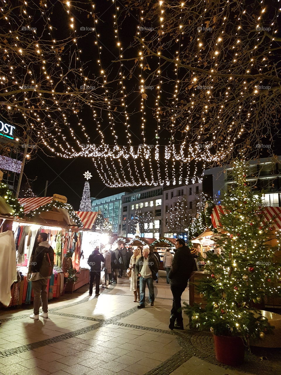 In the middle of the christmas market at Breitscheidplatz in Berlin, Germany.