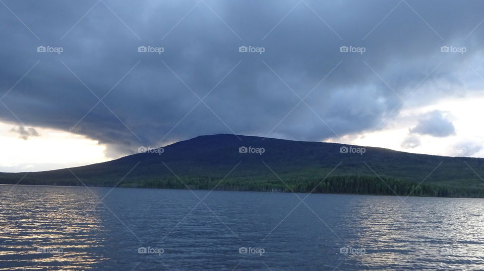 severe Ural mountains, cold summer, a powerful cyclone
