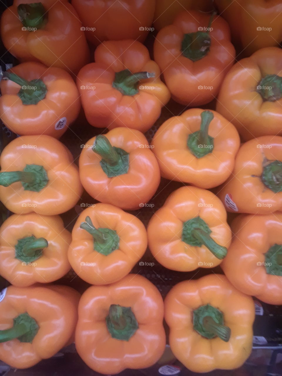 Orange Peppers Close Up