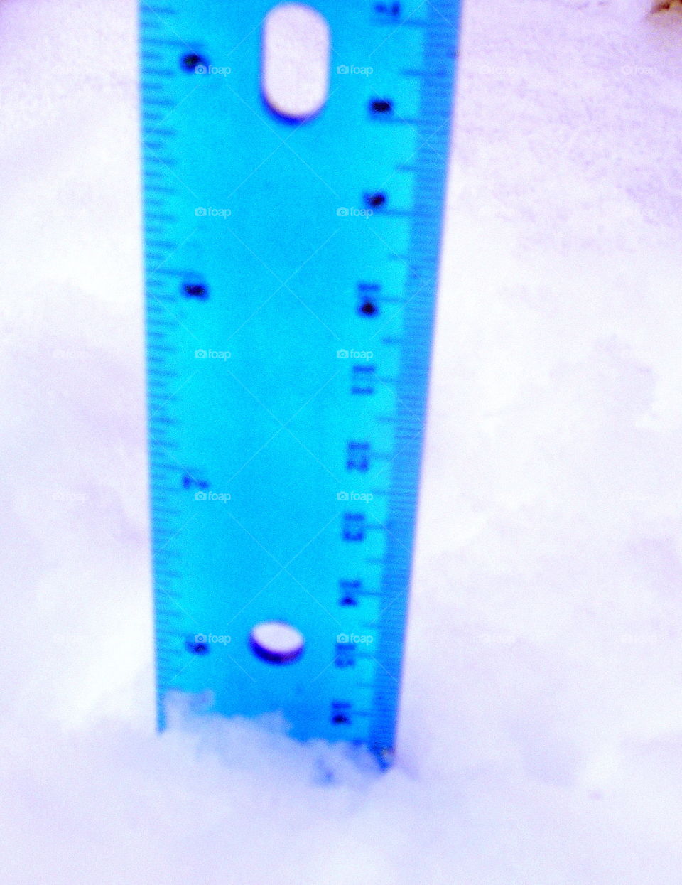 measuring the snow