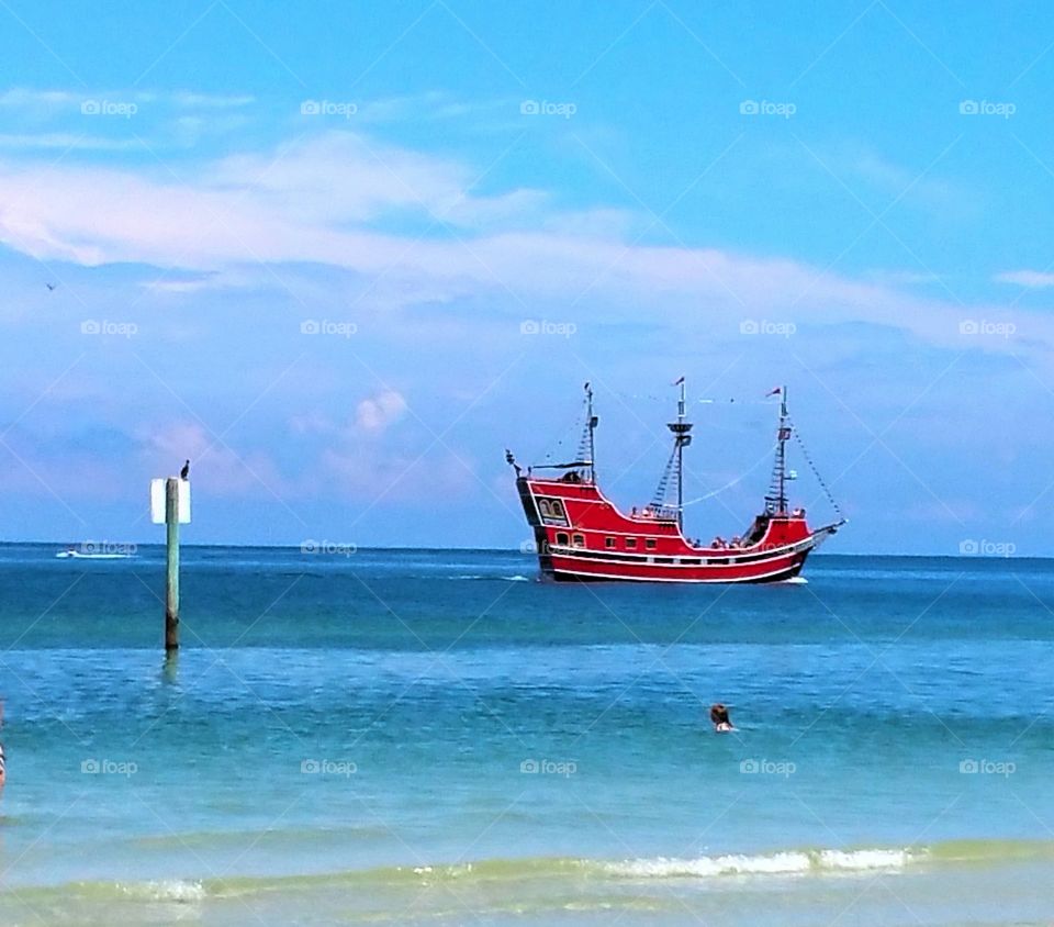 Pirate Ship . Clearwater Beach,  Florida 